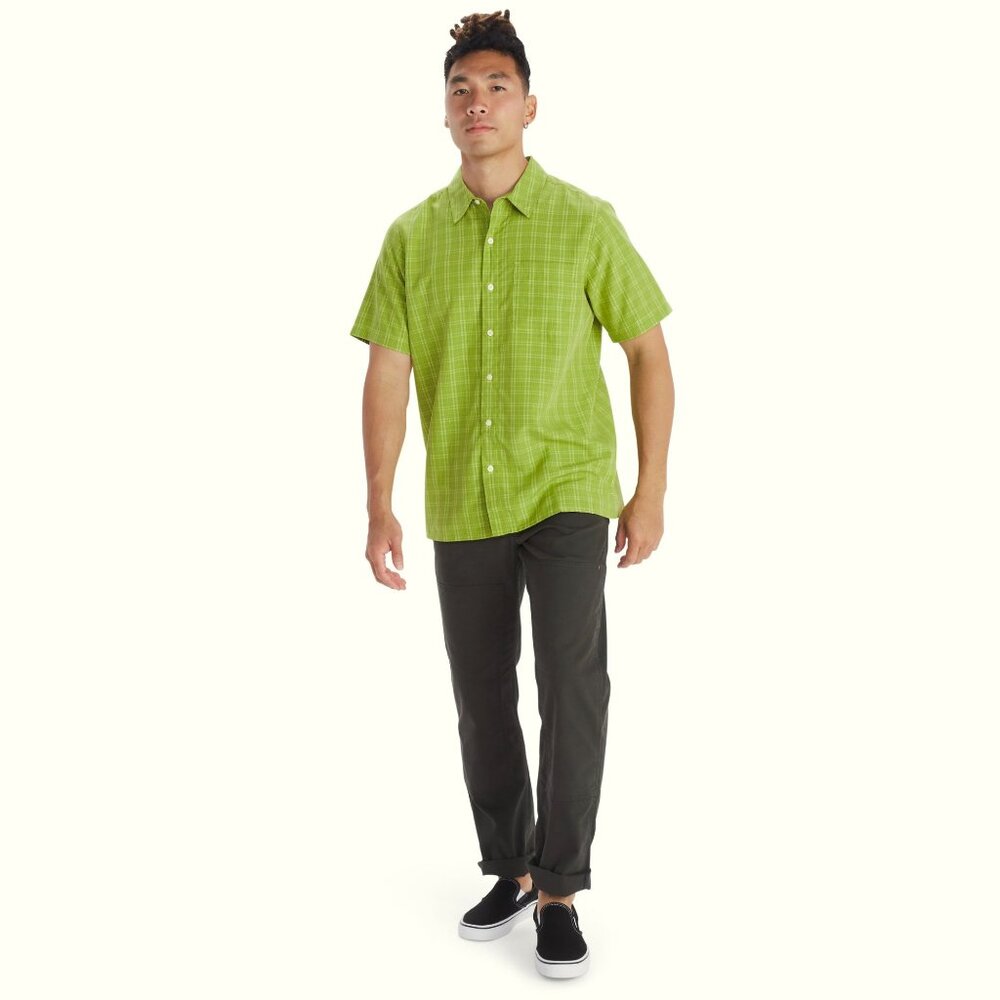 NEW Marmot Men's L Eldridge Classic‎ SS Green Plaid Short Sleeve Shirt M